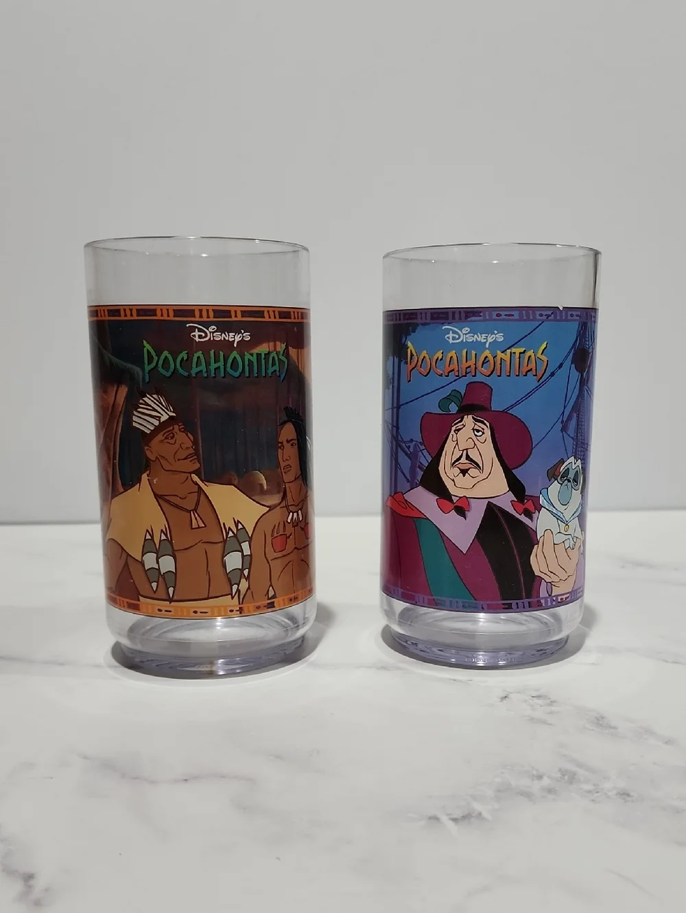 Disney Pocahontas Burger King Character Plastic Collector Cups